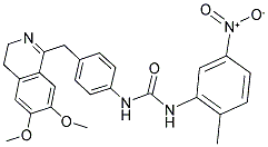 1-(4-((6,7-DIMETHOXY(3,4-DIHYDROISOQUINOLYL))METHYL)PHENYL)-3-(2-METHYL-5-NITROPHENYL)UREA Struktur