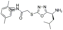 2-[5-(1-AMINO-3-METHYL-BUTYL)-[1,3,4]OXADIAZOL-2-YLSULFANYL]-N-(2,5-DIMETHYL-PHENYL)-ACETAMIDE Struktur