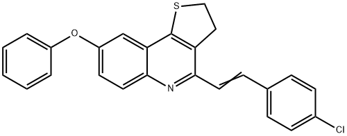 4-[(E)-2-(4-CHLOROPHENYL)ETHENYL]-2,3-DIHYDROTHIENO[3,2-C]QUINOLIN-8-YL PHENYL ETHER Struktur