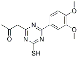 1-[4-(3,4-DIMETHOXY-PHENYL)-6-MERCAPTO-[1,3,5]TRIAZIN-2-YL]-PROPAN-2-ONE Struktur