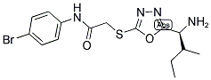 2-[5-(1-AMINO-2-METHYL-BUTYL)-[1,3,4]OXADIAZOL-2-YLSULFANYL]-N-(4-BROMO-PHENYL)-ACETAMIDE Struktur