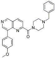 (4-BENZYL-PIPERAZIN-1-YL)-[8-(4-METHOXY-PHENYL)-[1,6]NAPHTHYRIDIN-2-YL]-METHANONE Struktur