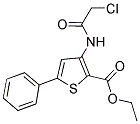 3-(2-CHLORO-ACETYLAMINO)-5-PHENYL-THIOPHENE-2-CARBOXYLIC ACID ETHYL ESTER Struktur