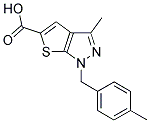 3-METHYL-1-(4-METHYLBENZYL)-1H-THIENO[2,3-C]PYRAZOLE-5-CARBOXYLIC ACID Struktur