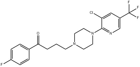 4-(4-[3-CHLORO-5-(TRIFLUOROMETHYL)-2-PYRIDINYL]PIPERAZINO)-1-(4-FLUOROPHENYL)-1-BUTANONE Struktur