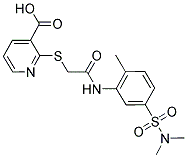 2-[(5-DIMETHYLSULFAMOYL-2-METHYL-PHENYLCARBAMOYL)-METHYLSULFANYL]-NICOTINIC ACID Struktur