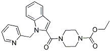 ETHYL 4-((1-(2-PYRIDYLMETHYL)INDOL-2-YL)CARBONYL)PIPERAZINECARBOXYLATE Struktur