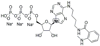 N6-[4-((N-METHYL-ANTHRANILOYL)-AMINO)]BUTYL-ADENOSINE-5'-TRIPHOSPHATE, SODIUM SALT Struktur