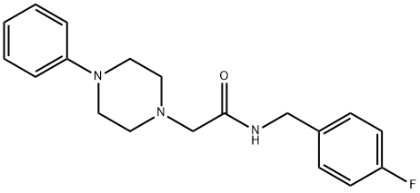 N-(4-FLUOROBENZYL)-2-(4-PHENYLPIPERAZINO)ACETAMIDE Struktur