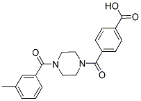 4-([4-(3-METHYLBENZOYL)PIPERAZIN-1-YL]CARBONYL)BENZOIC ACID Struktur