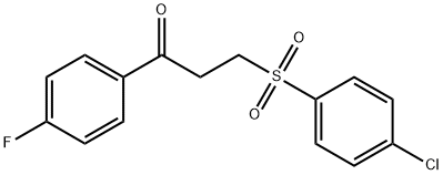 3-[(4-CHLOROPHENYL)SULFONYL]-1-(4-FLUOROPHENYL)-1-PROPANONE Struktur