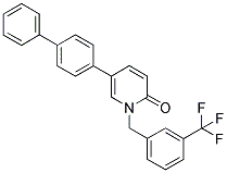 5-(1,1'-BIPHENYL-4-YL)-1-[3-(TRIFLUOROMETHYL)BENZYL]PYRIDIN-2(1H)-ONE Struktur