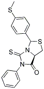 (7AR)-3-[4-(METHYLTHIO)PHENYL]-6-PHENYL-5-THIOXOTETRAHYDRO-7H-IMIDAZO[1,5-C][1,3]THIAZOL-7-ONE Struktur