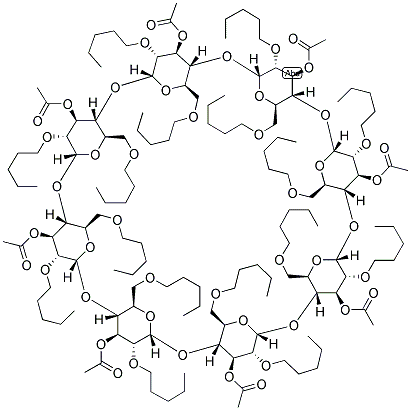 OCTAKIS-(3-O-ACETYL-2,6-DI-O-PENTYL)-GAMMA-CYCLODEXTRIN Struktur