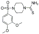 4-[(3,4-DIMETHOXYPHENYL)SULFONYL]PIPERAZINE-1-CARBOTHIOAMIDE Struktur