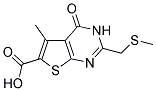 5-METHYL-2-[(METHYLTHIO)METHYL]-4-OXO-3,4-DIHYDROTHIENO[2,3-D]PYRIMIDINE-6-CARBOXYLIC ACID Struktur