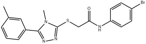 N-(4-BROMOPHENYL)-2-([4-METHYL-5-(3-METHYLPHENYL)-4H-1,2,4-TRIAZOL-3-YL]SULFANYL)ACETAMIDE Struktur