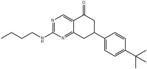 2-(BUTYLAMINO)-7-(4-TERT-BUTYLPHENYL)-7,8-DIHYDROQUINAZOLIN-5(6H)-ONE Struktur