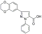 3-(2,3-DIHYDROBENZO[B][1,4]DIOXIN-7-YL)-1-PHENYL-1H-PYRAZOLE-5-CARBOXYLIC ACID Struktur