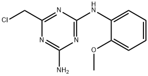 6-(CHLOROMETHYL)-N-(2-METHOXYPHENYL)-1,3,5-TRIAZINE-2,4-DIAMINE Struktur