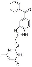 2-{[(5-BENZOYL-1H-BENZIMIDAZOL-2-YL)METHYL]THIO}-6-METHYLPYRIMIDIN-4(3H)-ONE Struktur