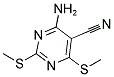 4-AMINO-2,6-BIS(METHYLSULFANYL)-5-PYRIMIDINECARBONITRILE Struktur