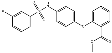 METHYL 2-(4-([(3-BROMOPHENYL)SULFONYL]AMINO)PHENOXY)BENZENECARBOXYLATE Struktur