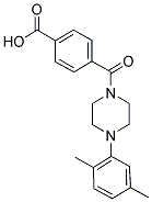 4-([4-(2,5-DIMETHYLPHENYL)PIPERAZIN-1-YL]CARBONYL)BENZOIC ACID Struktur