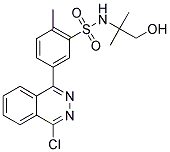 5-(4-CHLORO-PHTHALAZIN-1-YL)-N-(2-HYDROXY-1,1-DIMETHYL-ETHYL)-2-METHYL-BENZENESULFONAMIDE Struktur