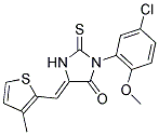 (5Z)-3-(5-CHLORO-2-METHOXYPHENYL)-5-[(3-METHYLTHIEN-2-YL)METHYLENE]-2-THIOXOIMIDAZOLIDIN-4-ONE Struktur