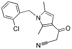 3-[1-(2-CHLORO-BENZYL)-2,5-DIMETHYL-1H-PYRROL-3-YL]-3-OXO-PROPIONITRILE Struktur