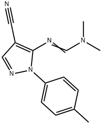 N'-[4-CYANO-1-(4-METHYLPHENYL)-1H-PYRAZOL-5-YL]-N,N-DIMETHYLIMINOFORMAMIDE Struktur