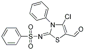 N-[(2E)-4-CHLORO-5-FORMYL-3-PHENYL-1,3-THIAZOL-2(3H)-YLIDENE]BENZENESULFONAMIDE Struktur