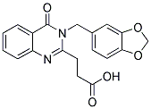 3-(3-BENZO[1,3]DIOXOL-5-YLMETHYL-4-OXO-3,4-DIHYDRO-QUINAZOLIN-2-YL)-PROPIONIC ACID Struktur