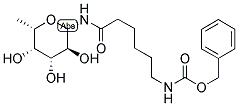 N-[(E-BENZYLOXYCARBONYLAMINO)CAPROYL]-B-L-FUCOPYRANOSYLAMINE Struktur