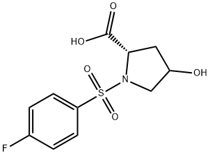 1-(4-FLUORO-BENZENESULFONYL)-4-HYDROXY-PYRROLIDINE-2-CARBOXYLIC ACID Struktur