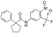 N-(4-NITRO-3-(TRIFLUOROMETHYL)PHENYL)(PHENYLCYCLOPENTYL)FORMAMIDE Struktur