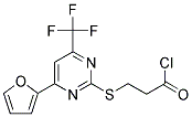 3-(4-FURAN-2-YL-6-TRIFLUOROMETHYL-PYRIMIDIN-2-YLSULFANYL)-PROPIONYL CHLORIDE Struktur