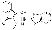 2-[(1Z)-N-1,3-BENZOTHIAZOL-2-YLETHANEHYDRAZONOYL]-3-HYDROXY-1H-INDEN-1-ONE Struktur