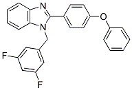 1-(3,5-DIFLUORO-BENZYL)-2-(4-PHENOXY-PHENYL)-1H-BENZOIMIDAZOLE Struktur