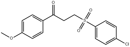 3-[(4-CHLOROPHENYL)SULFONYL]-1-(4-METHOXYPHENYL)-1-PROPANONE Struktur