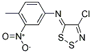 N-[(5Z)-4-CHLORO-5H-1,2,3-DITHIAZOL-5-YLIDENE]-N-(4-METHYL-3-NITROPHENYL)AMINE Struktur