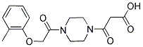 3-(4-[(2-METHYLPHENOXY)ACETYL]PIPERAZIN-1-YL)-3-OXOPROPANOIC ACID Struktur