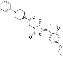 (Z)-5-(2,4-DIETHOXYBENZYLIDENE)-3-(2-OXO-2-(4-PHENYLPIPERAZIN-1-YL)ETHYL)THIAZOLIDINE-2,4-DIONE Struktur