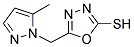 5-(5-METHYL-PYRAZOL-1-YLMETHYL)-[1,3,4]OXADIAZOLE-2-THIOL Struktur