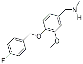 N-(4-((4-FLUOROBENZYL)OXY)-3-METHOXYBENZYL)-N-METHYLAMINE Struktur