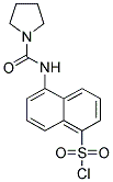 5-[(PYRROLIDINE-1-CARBONYL)-AMINO]-NAPHTHALENE-1-SULFONYL CHLORIDE Struktur