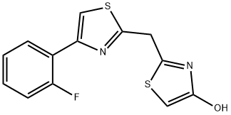 2-([4-(2-FLUOROPHENYL)-1,3-THIAZOL-2-YL]METHYL)-1,3-THIAZOL-4-OL Struktur