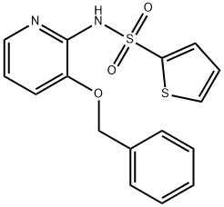 (3-(PHENYLMETHOXY)(2-PYRIDYL))(2-THIENYLSULFONYL)AMINE Struktur