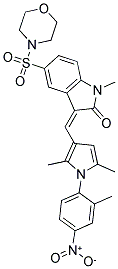 (Z)-3-((2,5-DIMETHYL-1-(2-METHYL-4-NITROPHENYL)-1H-PYRROL-3-YL)METHYLENE)-1-METHYL-5-(MORPHOLINOSULFONYL)INDOLIN-2-ONE Struktur